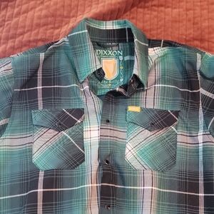 DIXXON "The Reilly" Green Plaid St Patrick's Snap Button Casual Shirt - Size LT